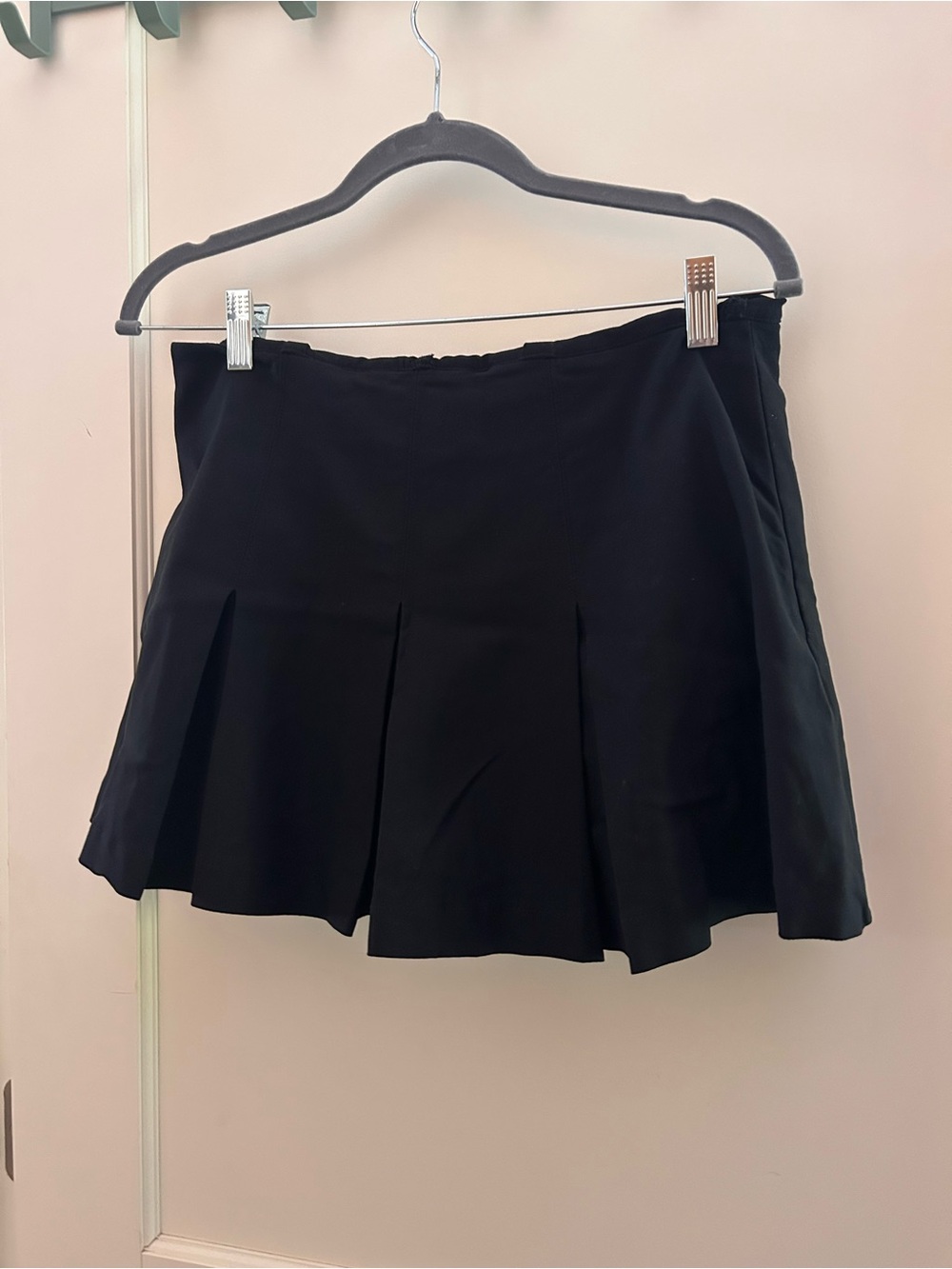 wild fable Black Mini Skirt with Subtle Stitching